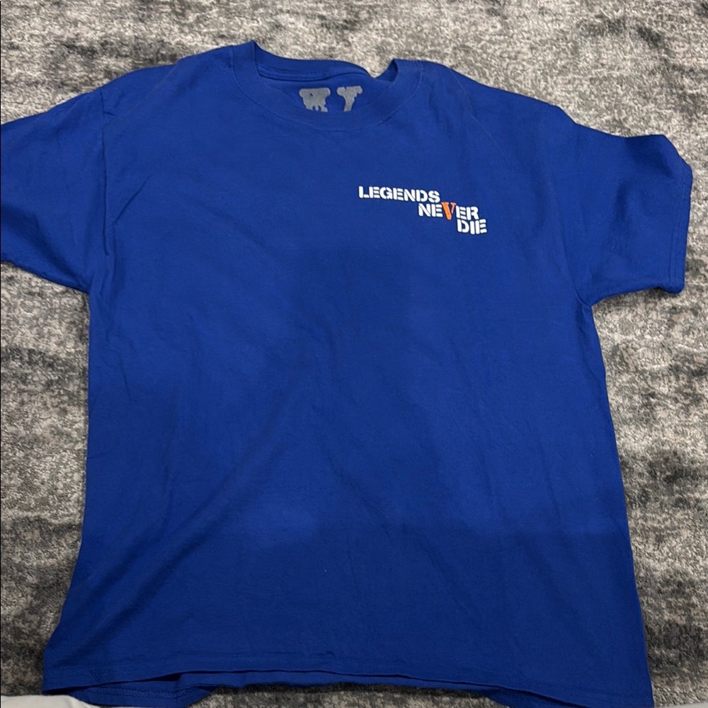 VLONE Blue Short Sleeve Tee Classic Crew Neck